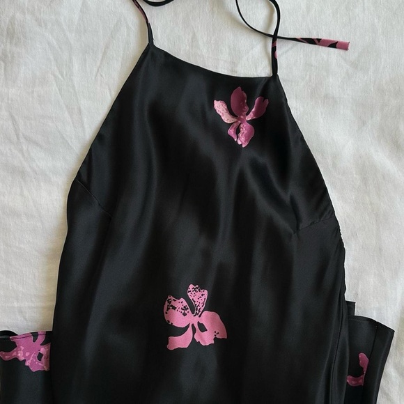 Reformation Jeany Silk Dress in Night Iris - Picture 4 of 7